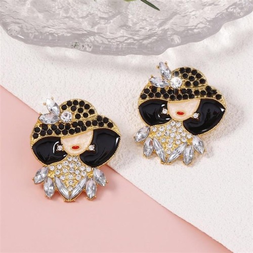  diamond woman earring fresh brief all-Purpose imitate Pearl cartoon Earring