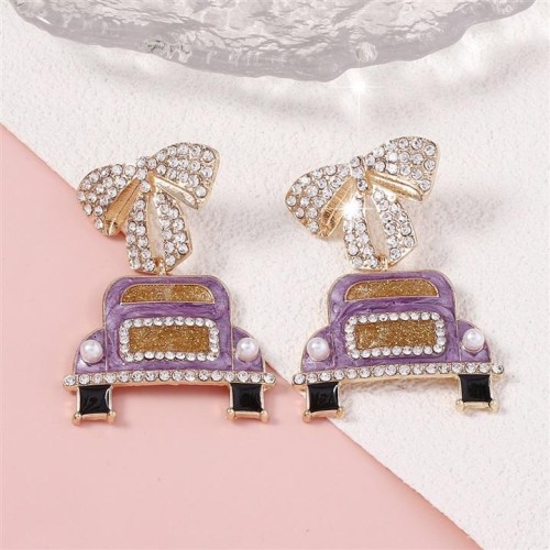  lovely diamond samll Earring   fully-jewelled fresh bow earring fashion samll style