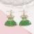 occidental style sweet diamond skirt enamel Earring   three-dimensional imitate Pearl Earring