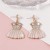 occidental style sweet diamond skirt enamel Earring   three-dimensional imitate Pearl Earring