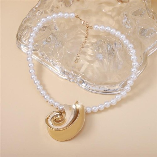  wind imitate Pearl fashion pattern clavicle chain exaggerating brief three-dimensional style