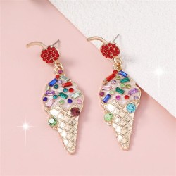  embed colorful diamond Modeling Earring four color Optional earring lovely sw..