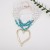  Bohemian style turquoise creative hollow big love imitate Pearl beads multilayer fashion all-Purpose chain