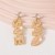  fashion imitate Pearl asymmetry exaggerating Word Earring   embed beads sweet fresh earring