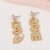  fashion imitate Pearl asymmetry exaggerating Word Earring   embed beads sweet fresh earring