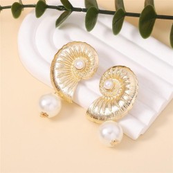  fashion wind imitate Pearl Earring   retro temperament brief all-Purpose summ..
