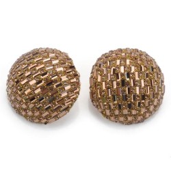 occidental style exaggerating Round diamond Alloy earrings retro temperament p..