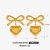 occidental style fashion stainless steel bow ear studins wind fashion handmade gilded love earrings