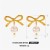occidental style fashion stainless steel bow ear studins wind fashion handmade gilded love earrings