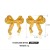 occidental style fashion stainless steel bow ear studins wind fashion handmade gilded love earrings