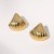 occidental style Shells titanium steel ear stud woman color gilded samll briefins wind stainless steel ear stud