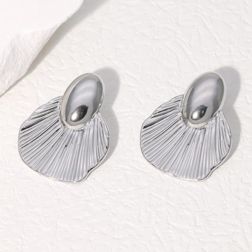 occidental style stainless steel ear stud personality brief high Earring color wind titanium steel ear stud