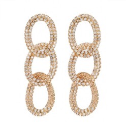 spring occidental style earrings multilayer Round earring lady Alloy fully-jew..