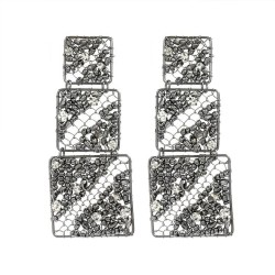 spring occidental style earrings multilayer square earring lady exaggerating b..