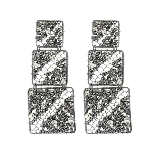 spring occidental style earrings multilayer square earring lady exaggerating beads Earringearrings
