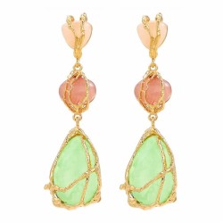 spring occidental style earrings woman trend Alloy multilayer resin earring Bo..