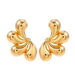spring Alloy earrings occidental style Earring lady trend surface Metal flower..