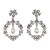  fashion temperament Rhinestone geometry earrings woman classic style flowers hollow earring Earring