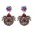 occidental style fashion atmospheric exaggerating Earring trend flowers ear stud super Rhinestone mosaic sun fl