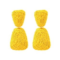 occidental style handmade weave geometry earrings fashion creative Bohemia ear..