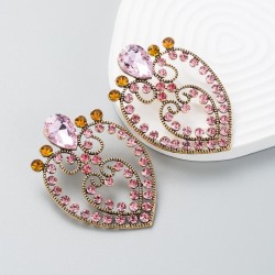 occidental style retro trend exaggerating earrings woman Double layer love All..