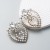 occidental style retro trend exaggerating earrings woman Double layer love Alloy embed glass diamond Pearl tempe