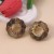 occidental style hollow glass fully-jewelled geometry Round color ear stud  mediumVintage high Earring