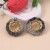 occidental style hollow glass fully-jewelled geometry Round color ear stud  mediumVintage high Earring