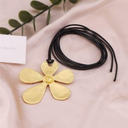  exaggerating leaf flower long style pendant necklace   high pattern flowers l..