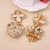  Metal three-dimensional exaggerating flowers earring   trend Street Snap personality retro Earring