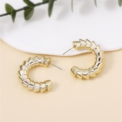  wind gold silver Irregular pattern circle Earring    high temperament persona..