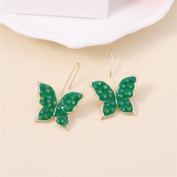 Japan and Korea samll sweet small fresh enamel color butterfly   spring Earrin..