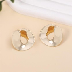  brief surface hollow Irregular ear stud personality wind all-Purpose woman Ea..