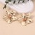  Metal diamond flowers creative ear stud occidental style exaggerating fashion brief style wind Earring