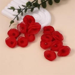 crystal beads tassel Chiffon flowers lady earrings super fresh sweet style Earring