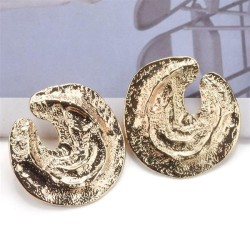 occidental style exaggerating Irregular Round Alloy earrings retro temperament..