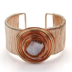 handmade surround bangle exaggerating occidental style woman hollow Metal Bohe..