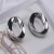  occidental style exaggerating hollow Metal circle ear stud pendant necklace woman rope earrings