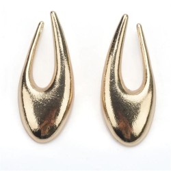  exaggerating IrregularU Alloy earrings retro temperament wind gold silver ear..