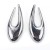  exaggerating IrregularU Alloy earrings retro temperament wind gold silver ear stud