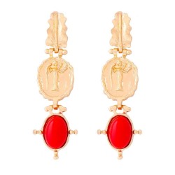 occidental style wind long style earrings temperament elegant Earring ornament..