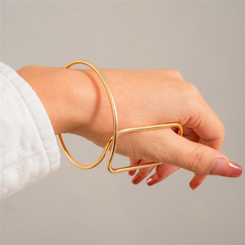 occidental style personality exaggerating opening square bangle fashion ornament geometryracelet