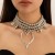 occidental style wind exaggerating retro big love necklace woman personality beads Peach heart imitate Pe