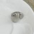 occidental styleins wind Metal ring woman  surface textured drop opening set