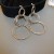 exaggerating Metal multilayer circle long style silver earrings occidental style personality temp