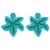  summer small freshearings  three-dimensional blue starfish beads earrings Earring woman