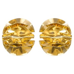 sector Metal earrings  wind geometry surface Street Snap ear stud samll brief ..