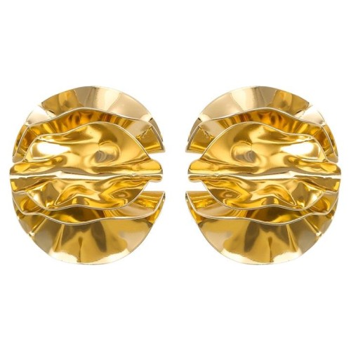 sector Metal earrings  wind geometry surface Street Snap ear stud samll brief Earring