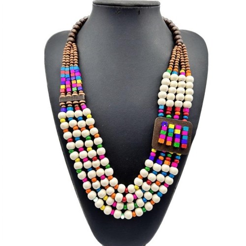 ethnic style multilayer geometry necklace exaggerating sweater chainnecklace
