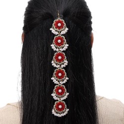fashion medium noble wind retro shine gem temperament lady head chain